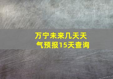 万宁未来几天天气预报15天查询