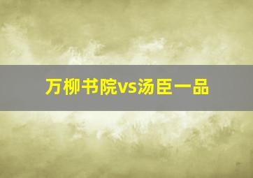 万柳书院vs汤臣一品