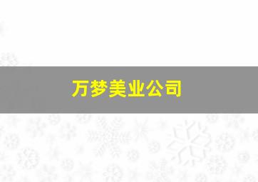 万梦美业公司