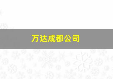 万达成都公司