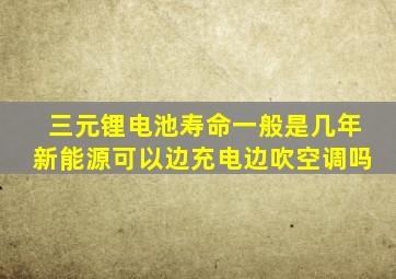 三元锂电池寿命一般是几年新能源可以边充电边吹空调吗