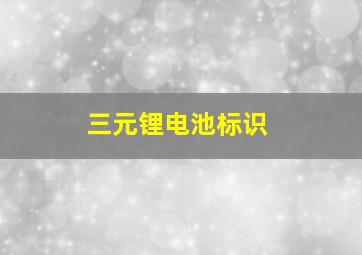 三元锂电池标识