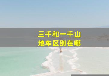 三千和一千山地车区别在哪