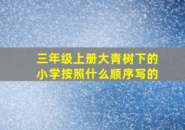 三年级上册大青树下的小学按照什么顺序写的