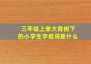 三年级上册大青树下的小学生字组词是什么