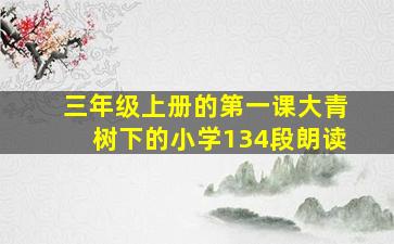 三年级上册的第一课大青树下的小学134段朗读