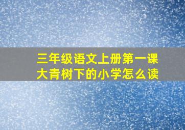 三年级语文上册第一课大青树下的小学怎么读