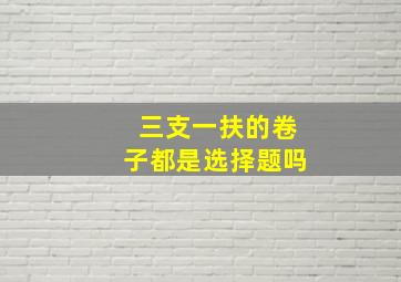 三支一扶的卷子都是选择题吗