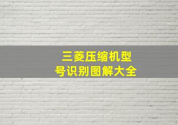 三菱压缩机型号识别图解大全