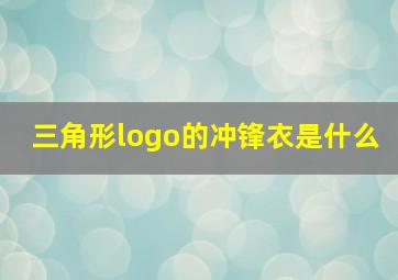 三角形logo的冲锋衣是什么