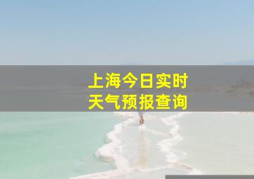 上海今日实时天气预报查询