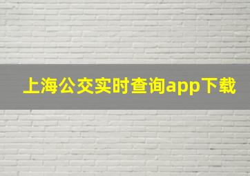 上海公交实时查询app下载