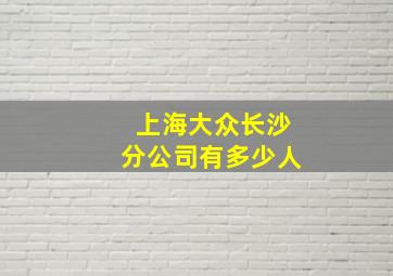 上海大众长沙分公司有多少人