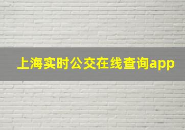 上海实时公交在线查询app