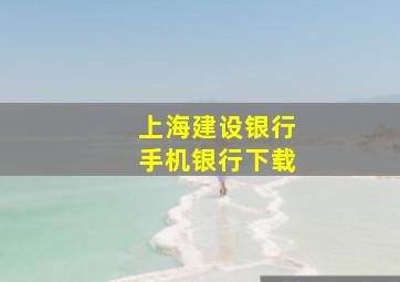 上海建设银行手机银行下载