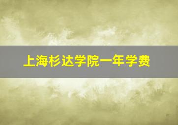 上海杉达学院一年学费