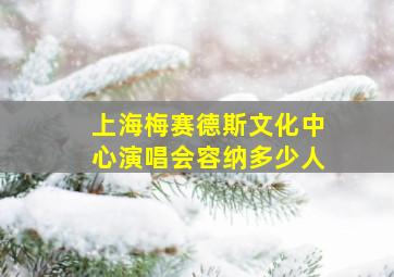 上海梅赛德斯文化中心演唱会容纳多少人