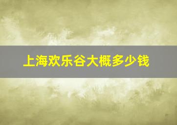 上海欢乐谷大概多少钱