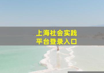 上海社会实践平台登录入口