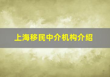 上海移民中介机构介绍