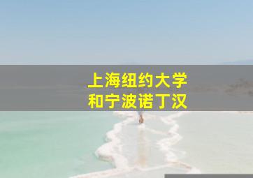 上海纽约大学和宁波诺丁汉