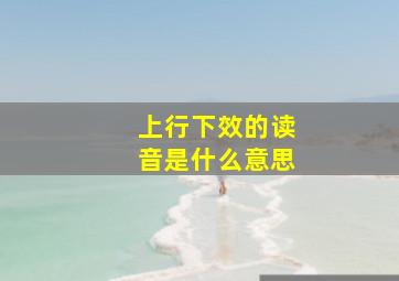 上行下效的读音是什么意思