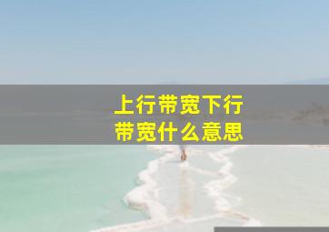 上行带宽下行带宽什么意思