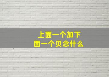 上面一个加下面一个贝念什么