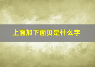 上面加下面贝是什么字