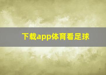 下载app体育看足球