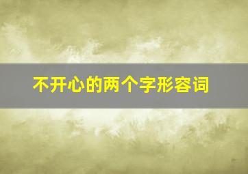 不开心的两个字形容词