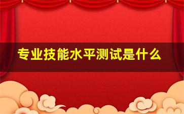 专业技能水平测试是什么