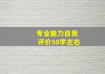 专业能力自我评价50字左右