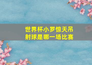 世界杯小罗惊天吊射球是哪一场比赛