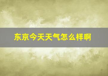 东京今天天气怎么样啊