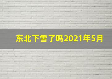 东北下雪了吗2021年5月