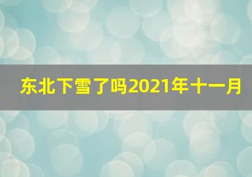 东北下雪了吗2021年十一月