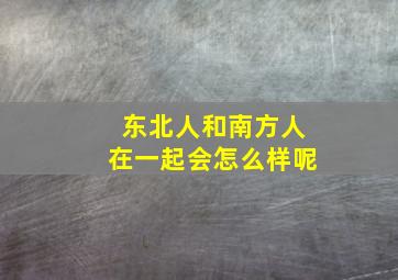 东北人和南方人在一起会怎么样呢