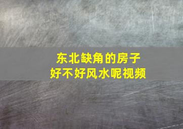 东北缺角的房子好不好风水呢视频