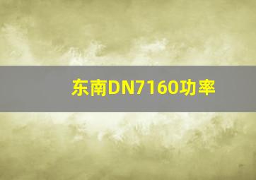 东南DN7160功率