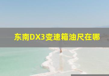 东南DX3变速箱油尺在哪