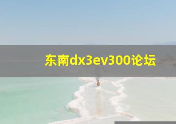 东南dx3ev300论坛