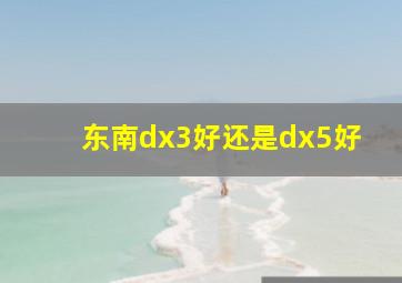 东南dx3好还是dx5好