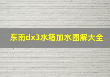 东南dx3水箱加水图解大全