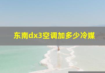 东南dx3空调加多少冷媒