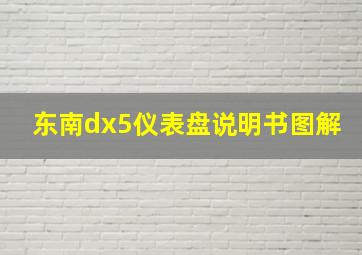 东南dx5仪表盘说明书图解