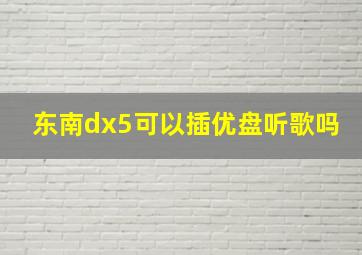 东南dx5可以插优盘听歌吗