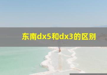 东南dx5和dx3的区别