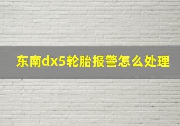 东南dx5轮胎报警怎么处理