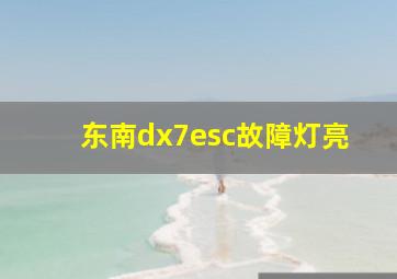 东南dx7esc故障灯亮